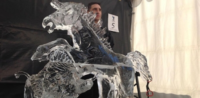 Imagen de Jacky Buch, nuevo campeón de Francia de Escultura de Hielo